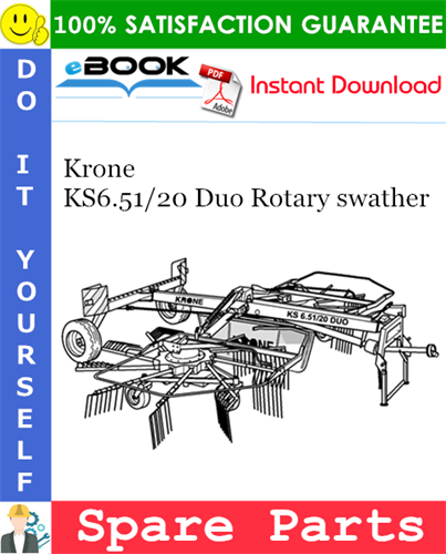 Krone KS6.51/20 Duo Rotary swather Spare Parts Catalog