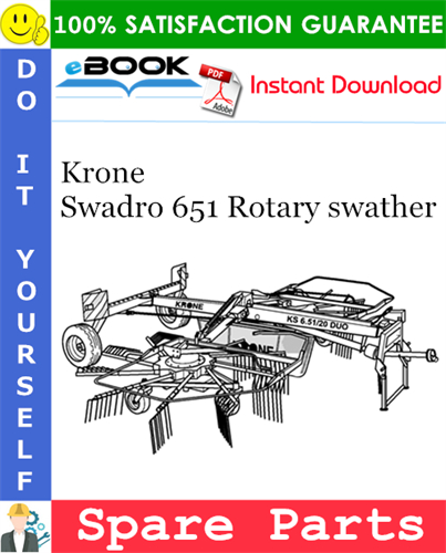 Krone Swadro 651 Rotary swather Spare Parts Catalog