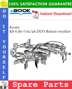 Krone KS 6.81-7.61/26 DUO Rotary swather Spare Parts Catalog