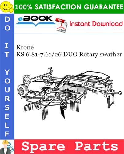 Krone KS 6.81-7.61/26 DUO Rotary swather Spare Parts Catalog