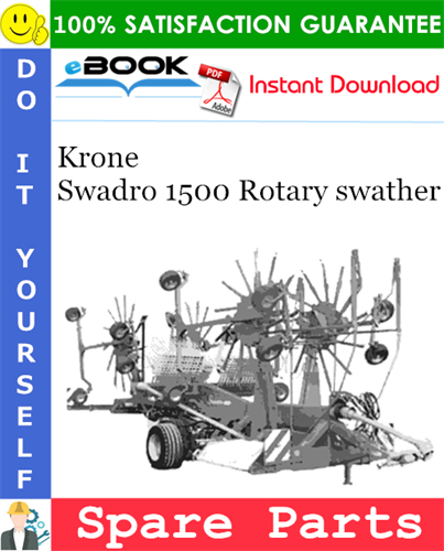 Krone Swadro 1500 Rotary swather Spare Parts Catalog
