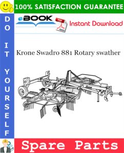 Krone Swadro 881 Rotary swather Spare Parts Catalog
