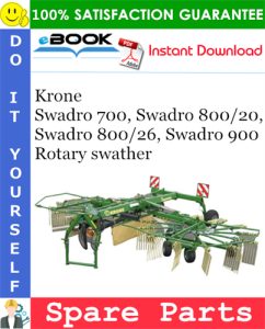 Krone Swadro 700, Swadro 800/20, Swadro 800/26, Swadro 900 Rotary swather