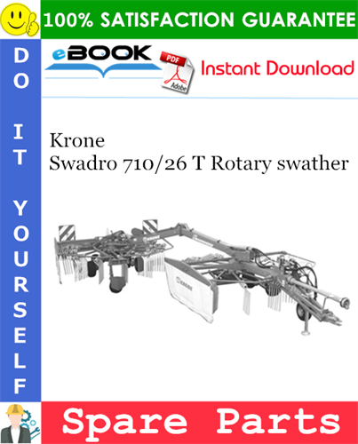 Krone Swadro 710/26 T Rotary swather Spare Parts Catalog