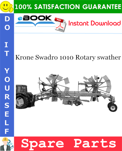 Krone Swadro 1010 Rotary swather Spare Parts Catalog