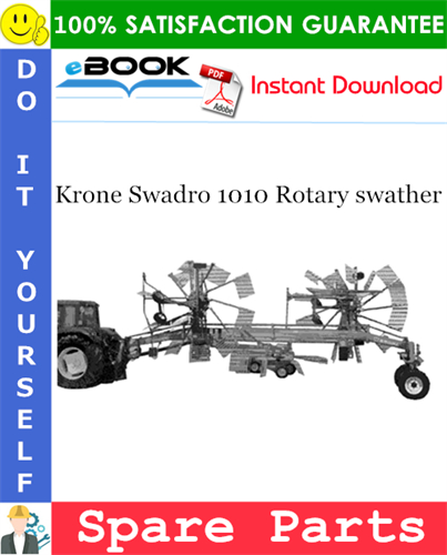 Krone Swadro 1010 Rotary swather Spare Parts Catalog