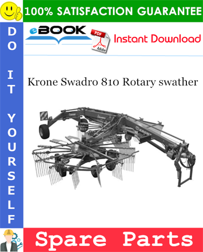 Krone Swadro 810 Rotary swather Spare Parts Catalog
