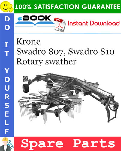 Krone Swadro 807, Swadro 810 Rotary swather Spare Parts Catalog