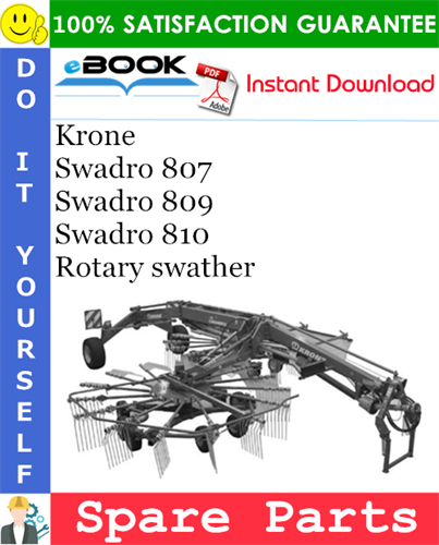 Krone Swadro 807, Swadro 809, Swadro 810 Rotary swather Spare Parts Catalog
