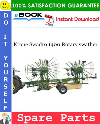 Krone Swadro 1400 Rotary swather Spare Parts Catalog