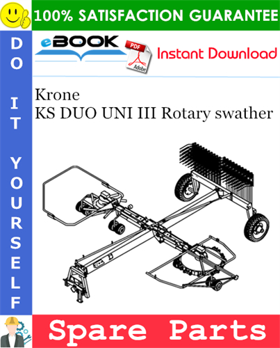 Krone KS DUO UNI III Rotary swather Spare Parts Catalog