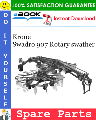 Krone Swadro 907 Rotary swather Spare Parts Catalog