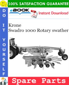 Krone Swadro 1000 Rotary swather Spare Parts Catalog