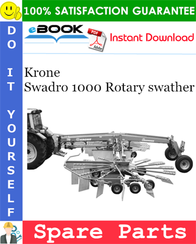 Krone Swadro 1000 Rotary swather Spare Parts Catalog