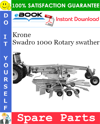 Krone Swadro 1000 Rotary swather Spare Parts Catalog