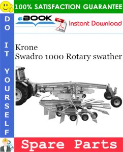 Krone Swadro 1000 Rotary swather Spare Parts Catalog