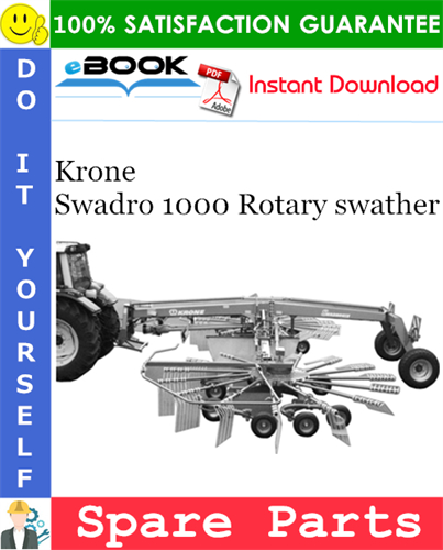 Krone Swadro 1000 Rotary swather Spare Parts Catalog