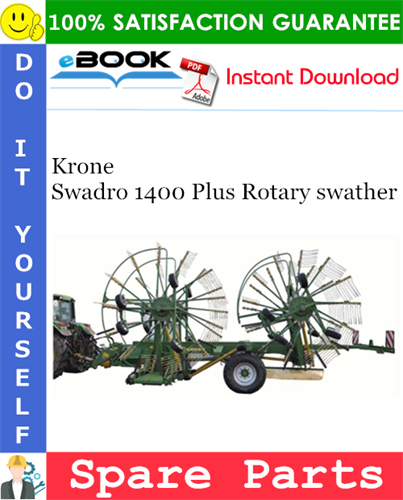 Krone Swadro 1400 Plus Rotary swather Spare Parts Catalog