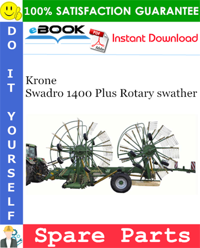 Krone Swadro 1400 Plus Rotary swather Spare Parts Catalog