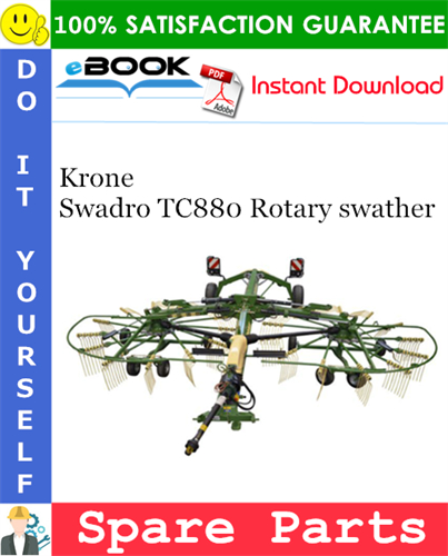 Krone Swadro TC880 Rotary swather Spare Parts Catalog