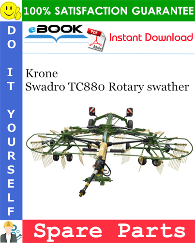 Krone Swadro TC880 Rotary swather Spare Parts Catalog