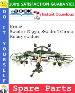 Krone Swadro TC930, Swadro TC1000 Rotary swather Spare Parts Catalog