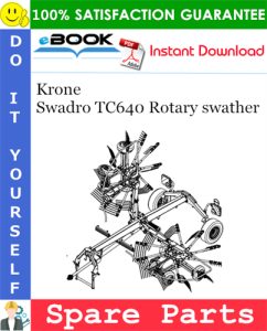Krone Swadro TC640 Rotary swather Spare Parts Catalog