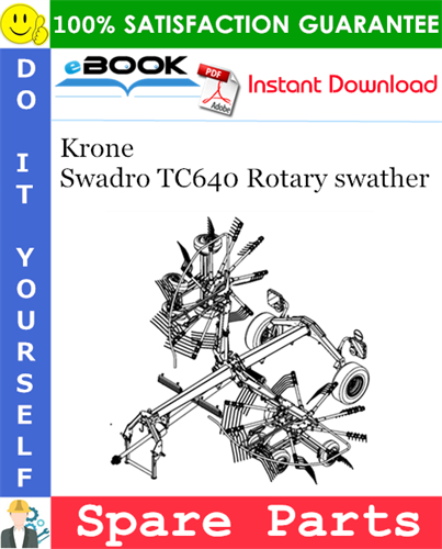 Krone Swadro TC640 Rotary swather Spare Parts Catalog