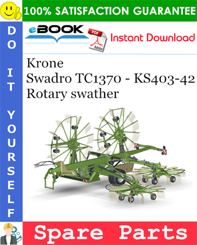 Krone Swadro TC1370 - KS403-42 Rotary swather Spare Parts Catalog