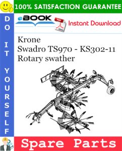 Krone Swadro TS970 - KS302-11 Rotary swather Spare Parts Catalog