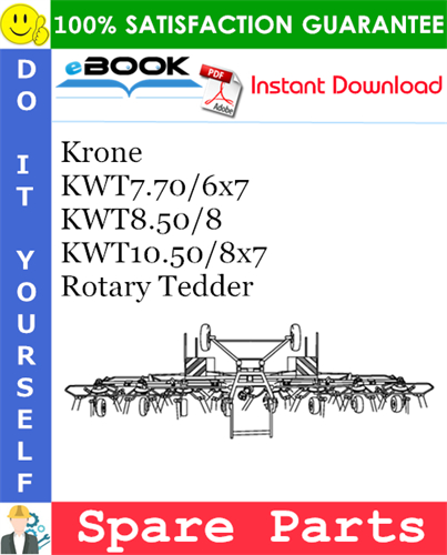 Krone KWT7.70/6X7, KWT8.50/8, KWT10.50/8X7 Rotary Tedder Spare Parts Catalog