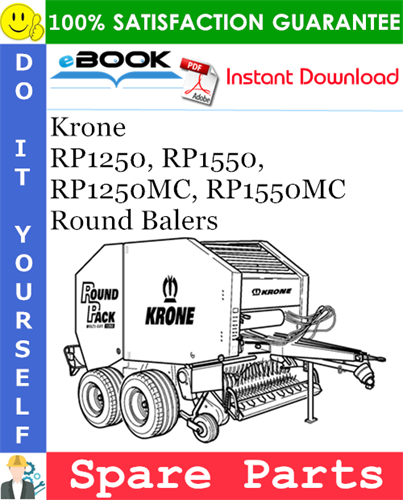 Krone RP1250, RP1550, RP1250MC, RP1550MC Round Balers Spare Parts Catalog