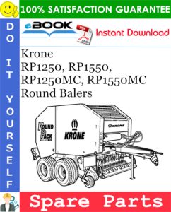 Krone RP1250, RP1550, RP1250MC, RP1550MC Round Balers Spare Parts Catalog