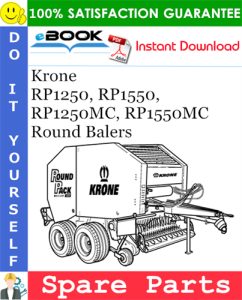 Krone RP1250, RP1550, RP1250MC, RP1550MC Round Balers Spare Parts Catalog
