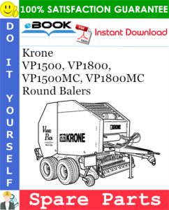 Krone VP1500, VP1800, VP1500MC, VP1800MC Round Balers Spare Parts Catalog