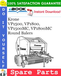 Krone VP1500, VP1800, VP1500MC, VP1800MC Round Balers Spare Parts Catalog