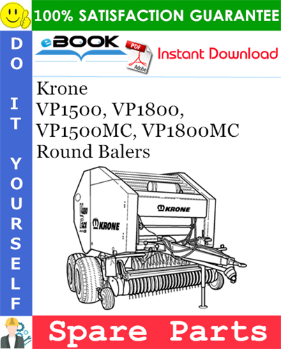 Krone VP1500, VP1800, VP1500MC, VP1800MC Round Balers Spare Parts Catalog