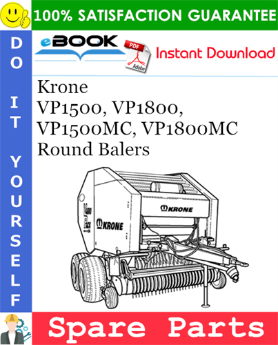 Krone VP1500, VP1800, VP1500MC, VP1800MC Round Balers Spare Parts Catalog