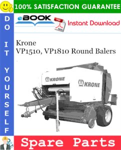 Krone VP1510, VP1810 Round Balers Spare Parts Catalog