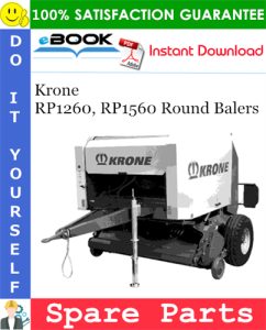 Krone RP1260, RP1560 Round Balers Spare Parts Catalog