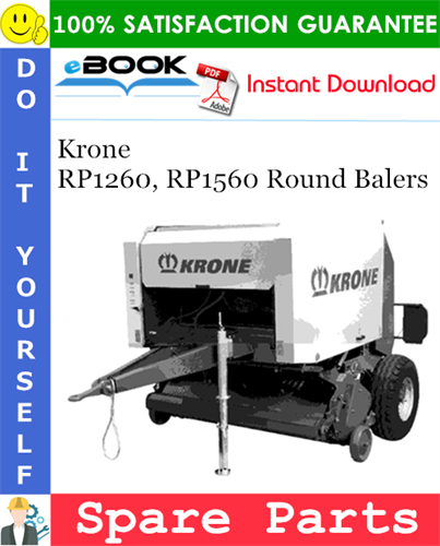 Krone RP1260, RP1560 Round Balers Spare Parts Catalog