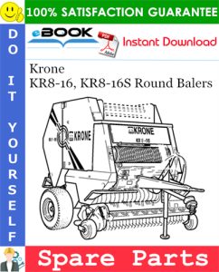 Krone KR8-16, KR8-16S Round Balers Spare Parts Catalog