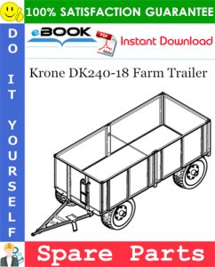 Krone DK240-18 Farm Trailer Spare Parts Catalog