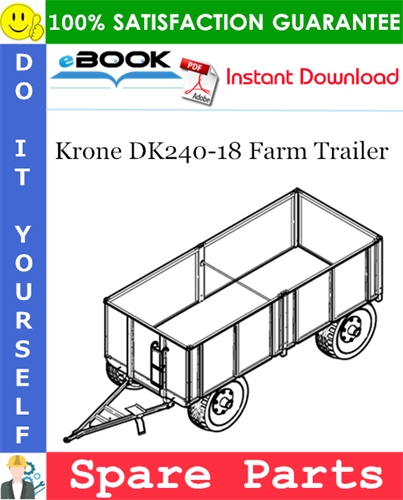 Krone DK240-18 Farm Trailer Spare Parts Catalog