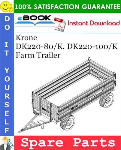 Krone DK220-80/K, DK220-100/K Farm Trailer Spare Parts Catalog