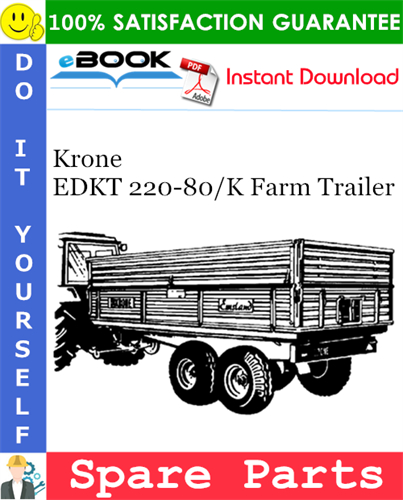 Krone EDKT 220-80/K Farm Trailer Spare Parts Catalog
