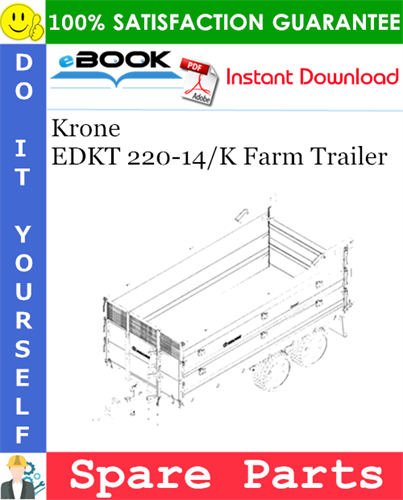 Krone EDKT 220-14/K Farm Trailer Spare Parts Catalog