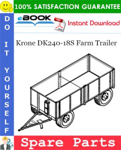Krone DK240-18S Farm Trailer Spare Parts Catalog