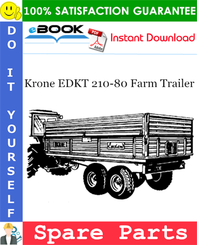 Krone EDKT 210-80 Farm Trailer Spare Parts Catalog