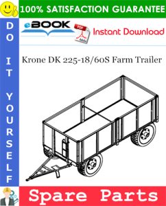 Krone DK 225-18/60S Farm Trailer Spare Parts Catalog